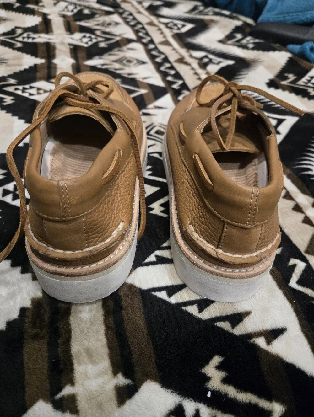 Sperry Men’s Chestnut Leather 2-Eye Boat Shoes X Vibram Size 9 Euc